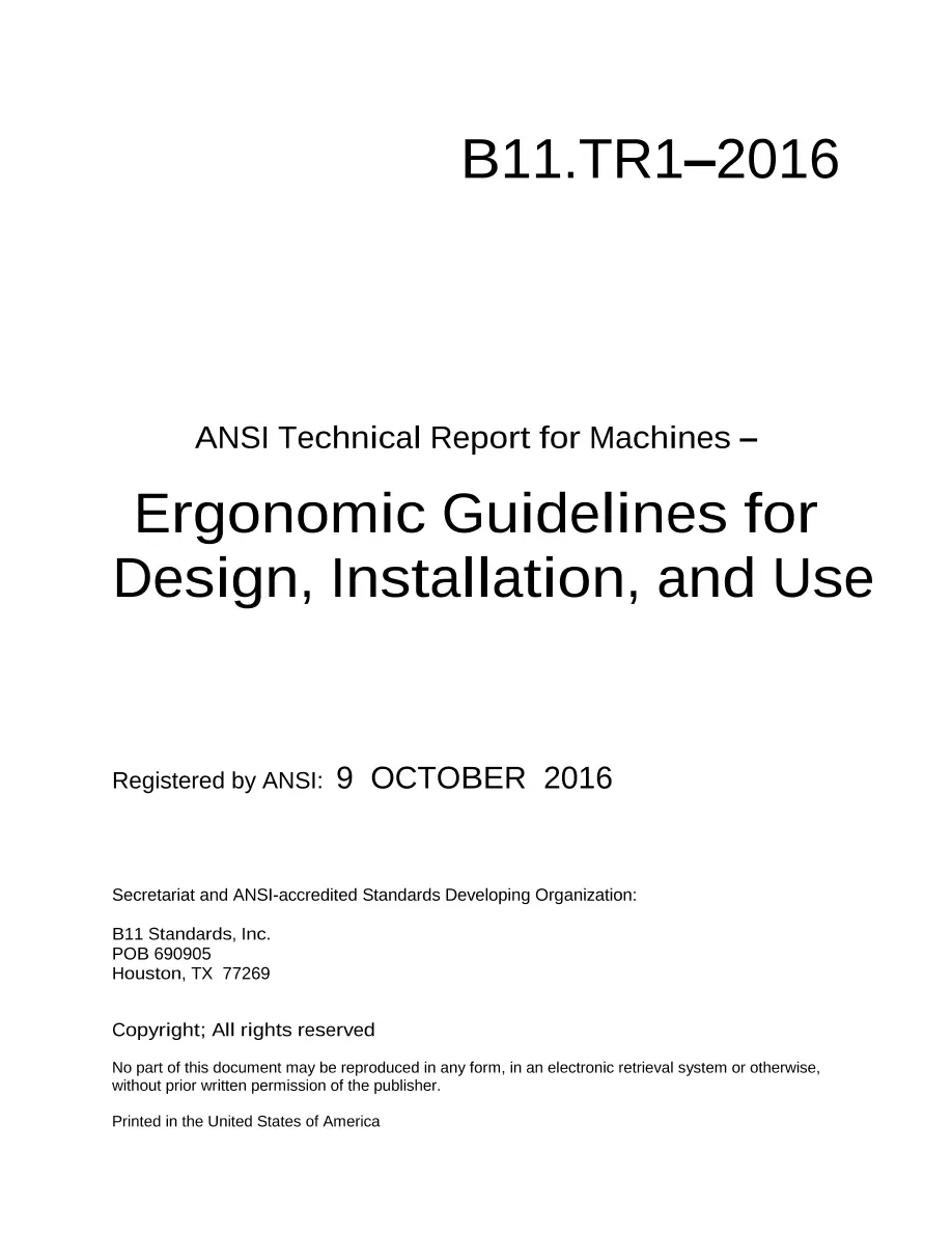 B11 B11.TR1-2016 B11 B11.TR1-2016 pdf