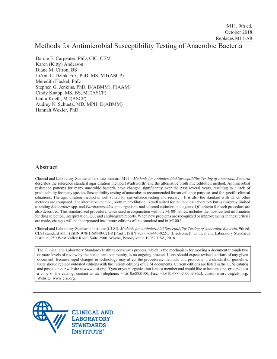 CLSI M11 pdf