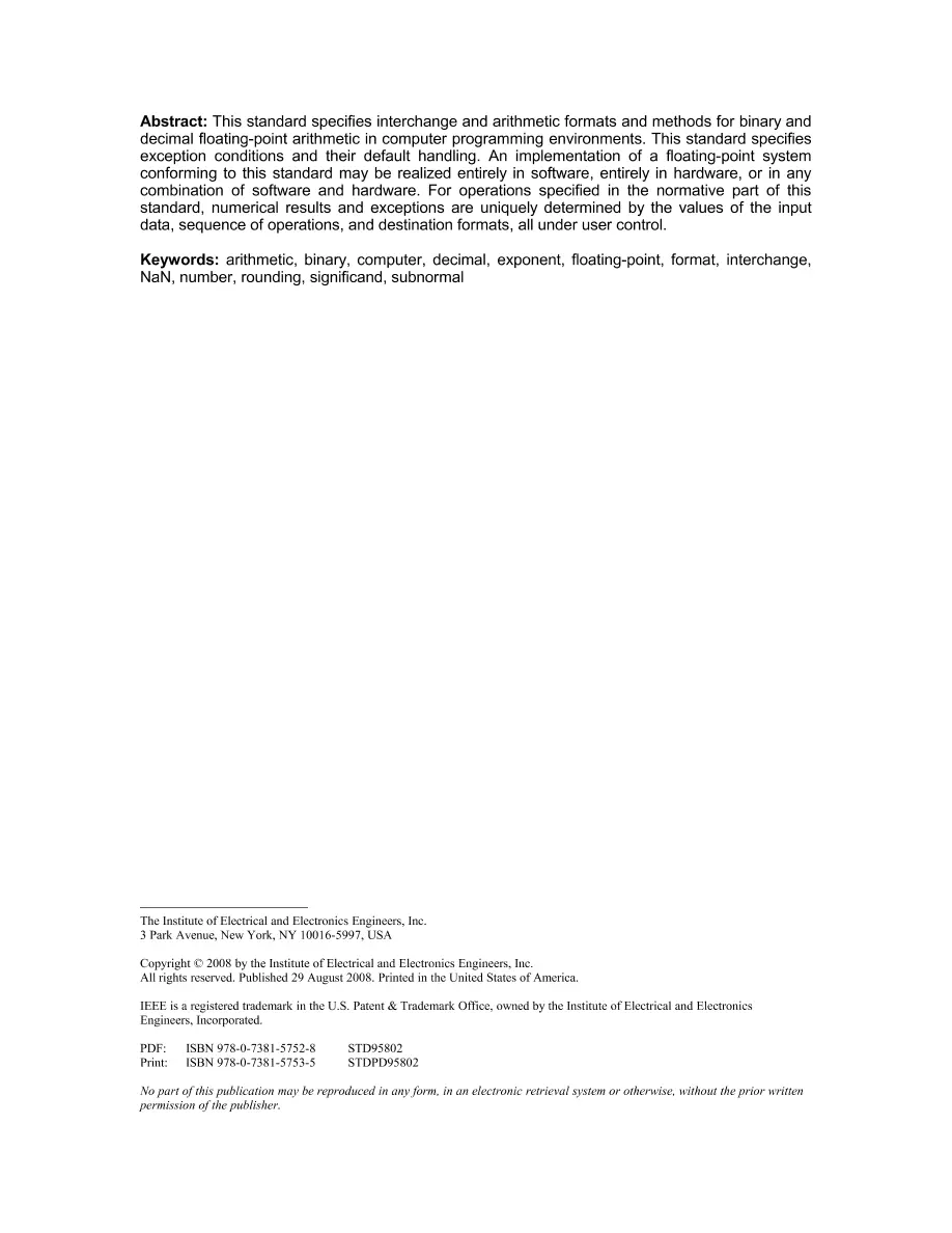 IEEE 754-2008 IEEE 754-2008 pdf