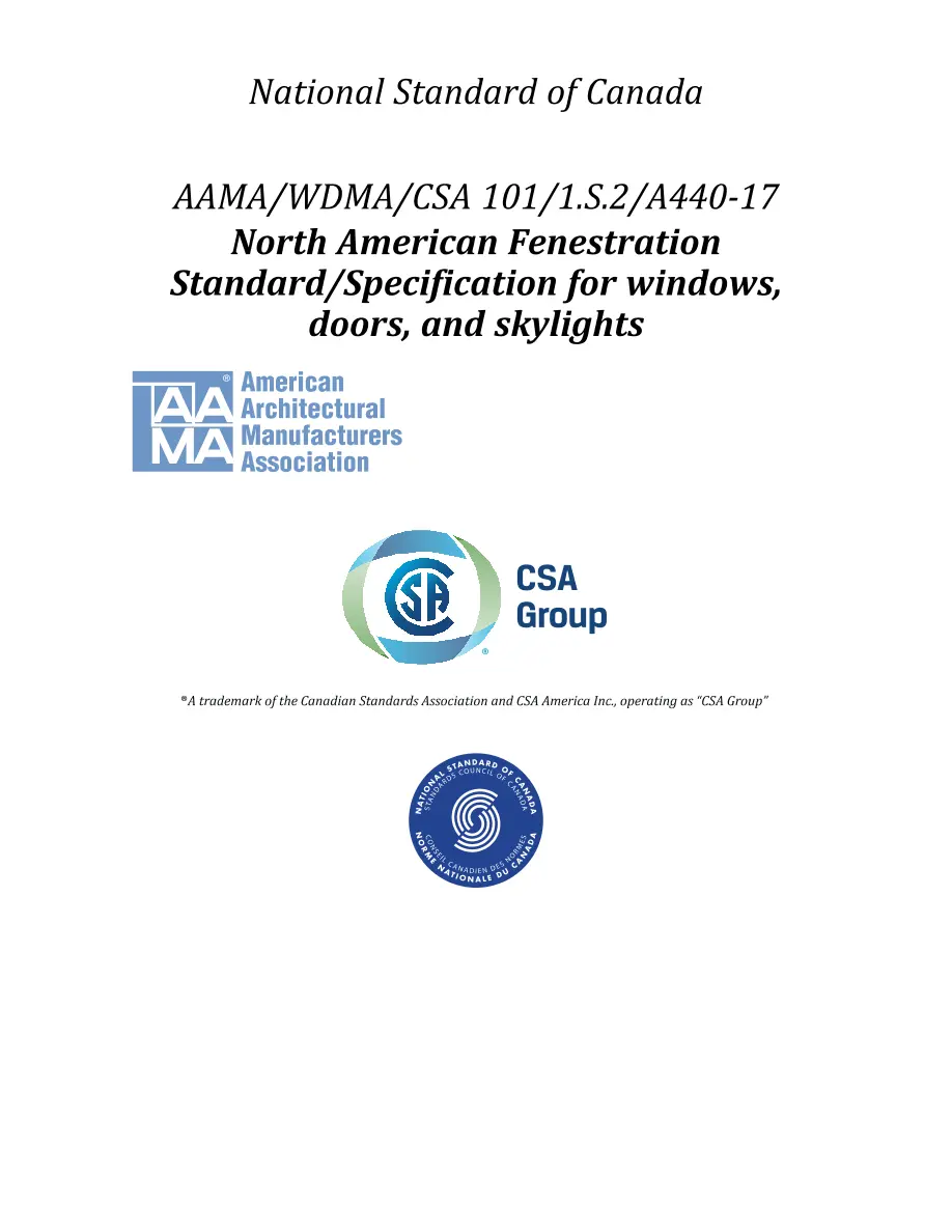 CSA A440-17 (R2022) pdf
