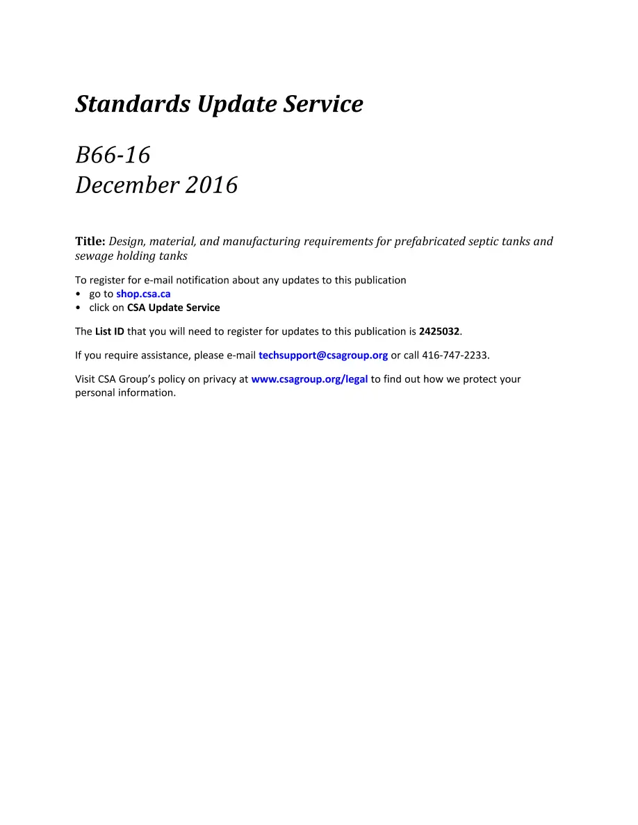 CSA B66-16 pdf