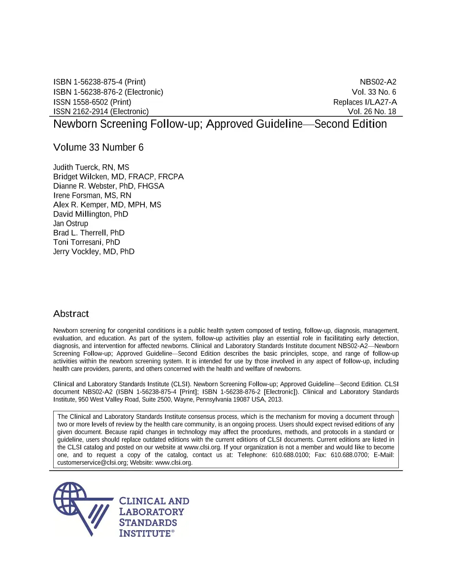 CLSI NBS02-A2 CLSI NBS02-A2 pdf