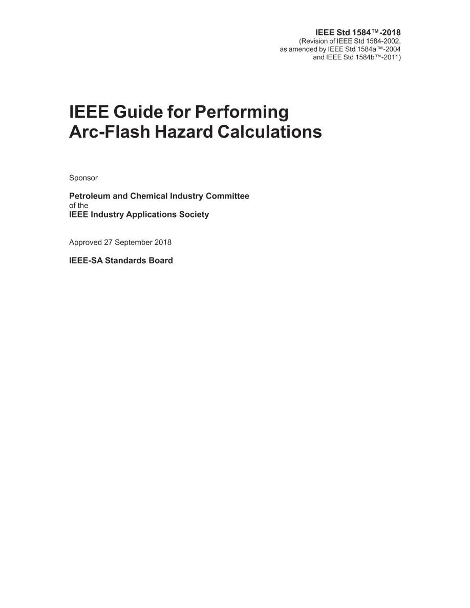 IEEE 1584-2018 IEEE 1584-2018 pdf