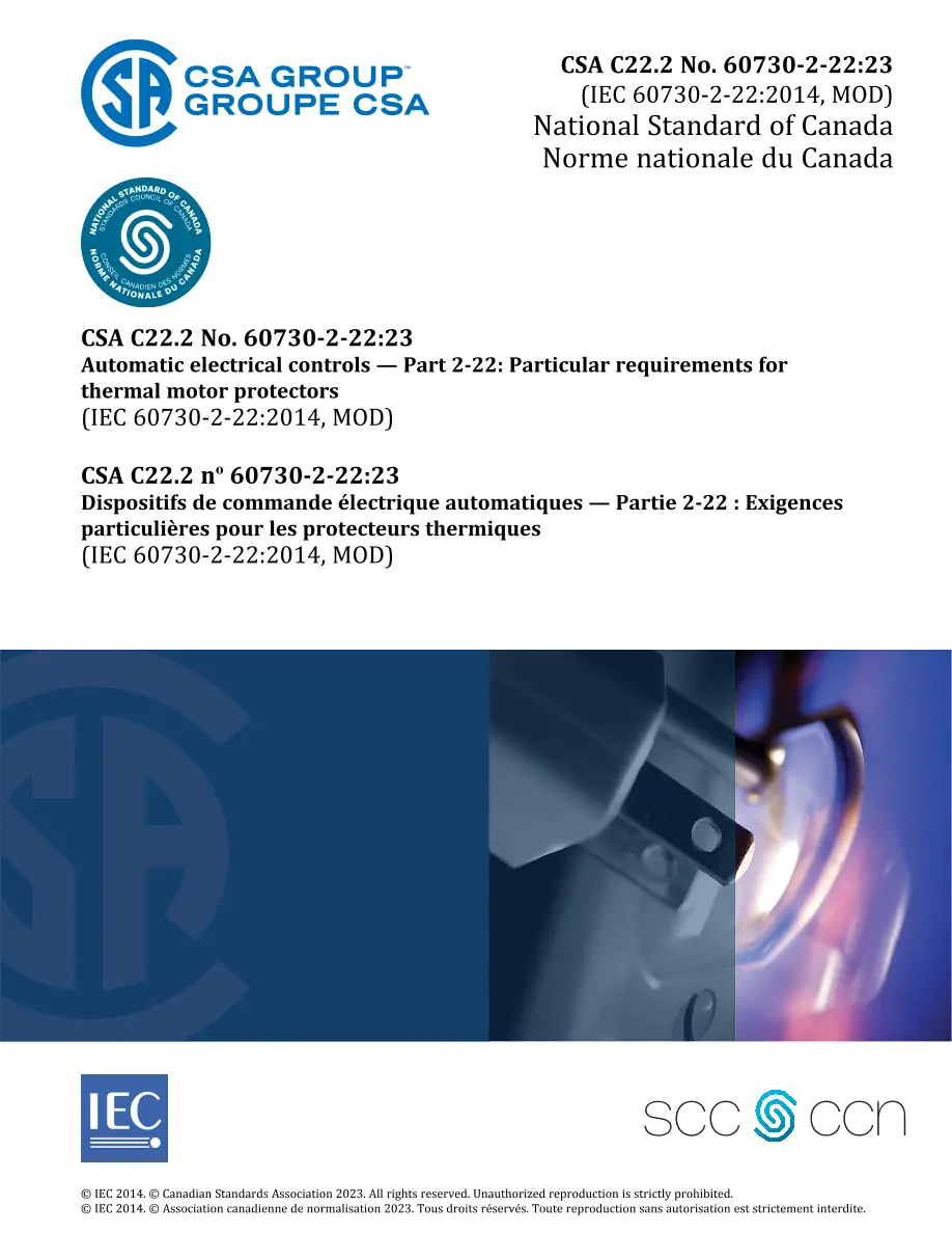 CSA C22.2 NO. 60730-2-22:23 CSA C22.2 NO. 60730-2-22:23 pdf