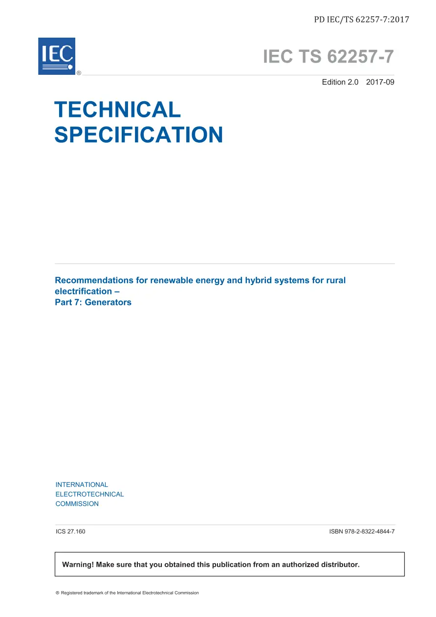 BS PD IEC/TS 62257-7:2017 BS PD IEC/TS 62257-7:2017 pdf
