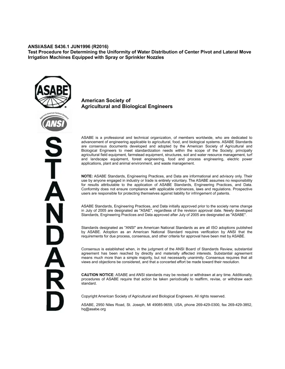 ASAE/ASABE S436.1 (R2016) ASAE/ASABE S436.1 (R2016) pdf