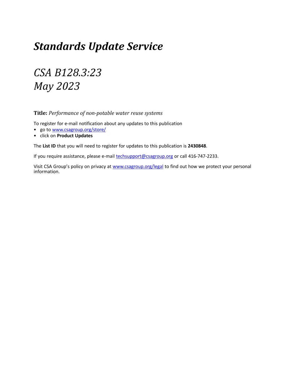 CSA B128.3:23 CSA B128.3:23 pdf