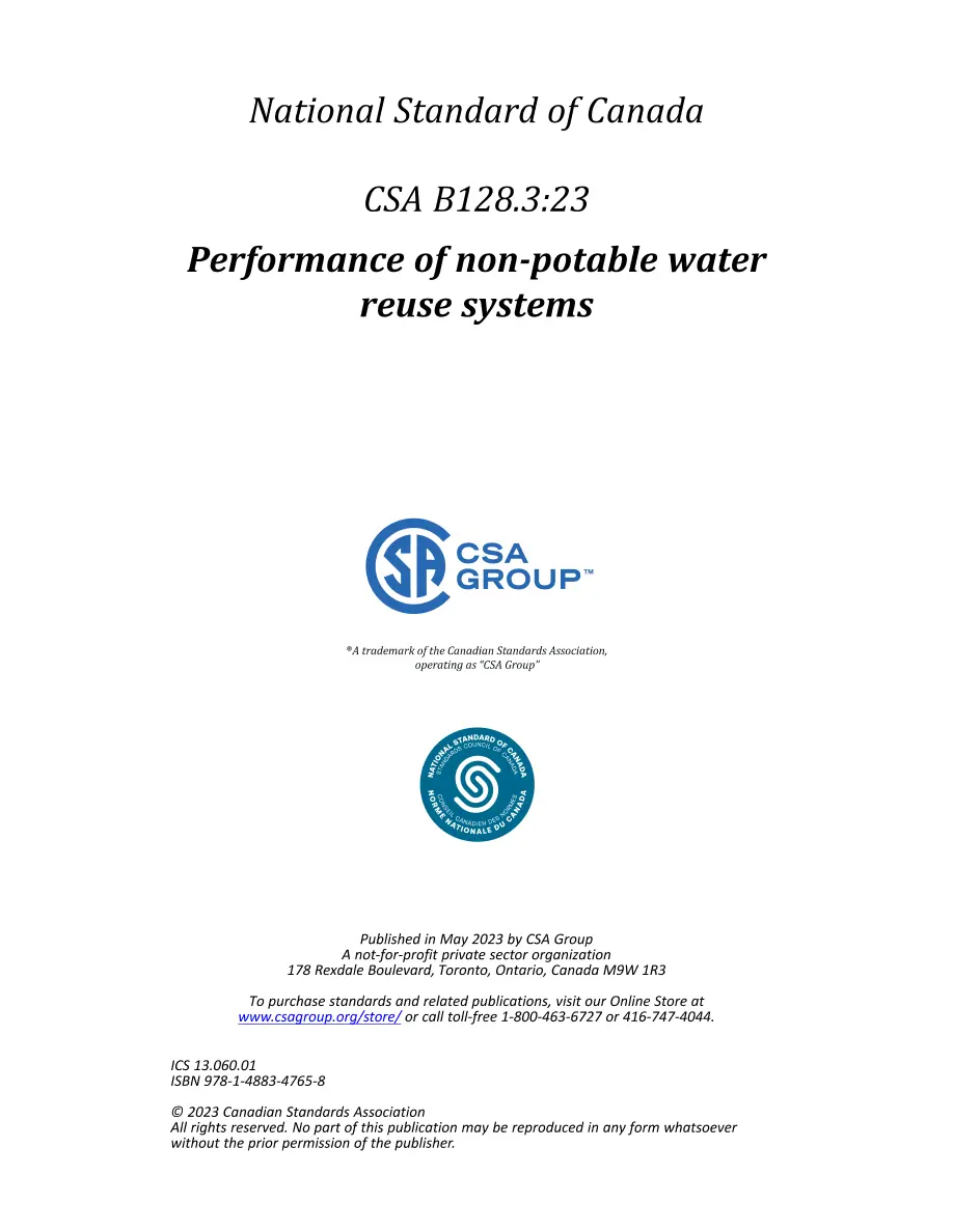 CSA B128.3:23 CSA B128.3:23 pdf
