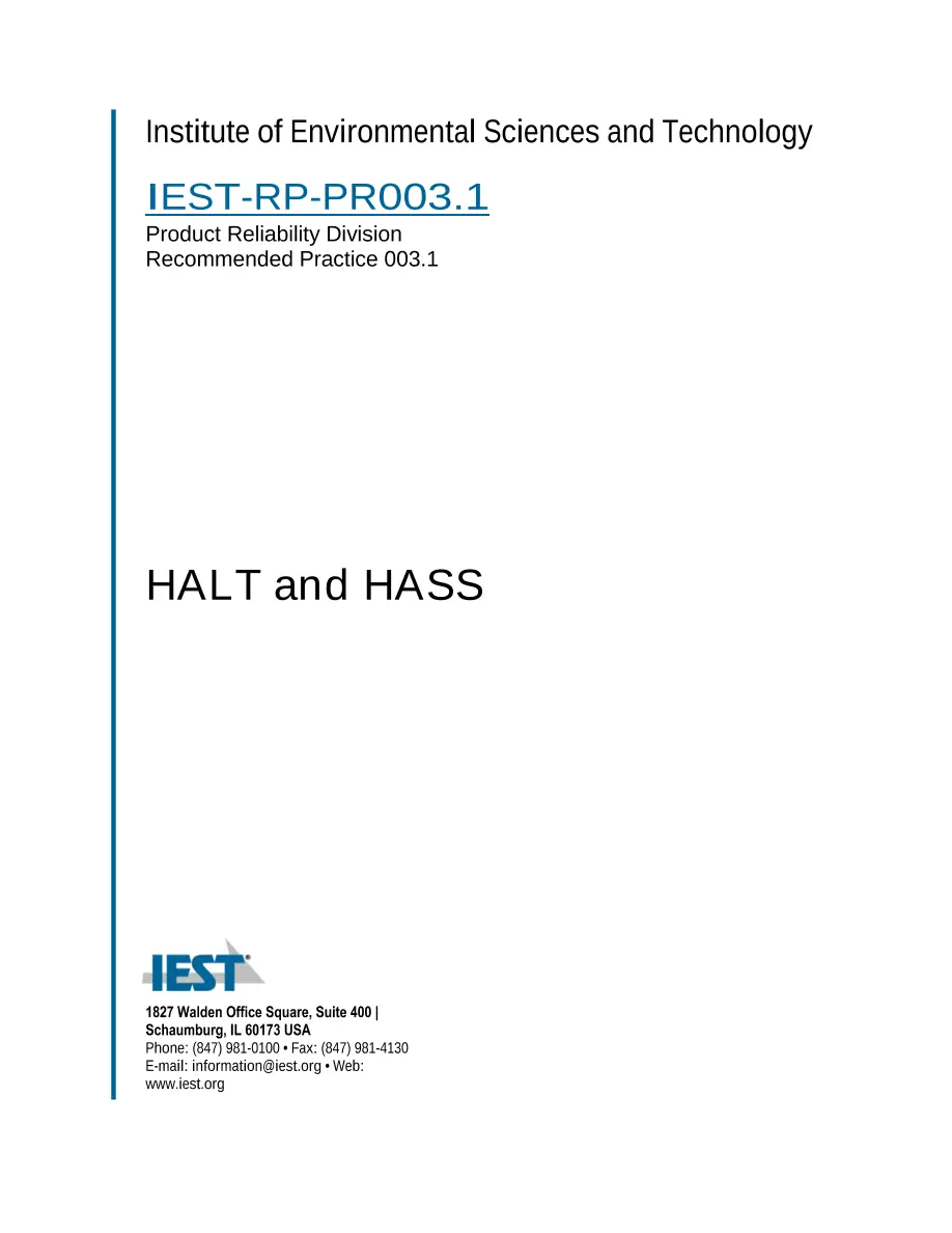 IEST RP-PR003.1 IEST RP-PR003.1 pdf