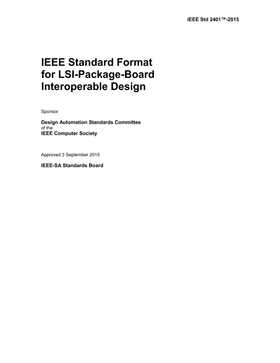 IEEE 2401-2015 IEEE 2401-2015 pdf