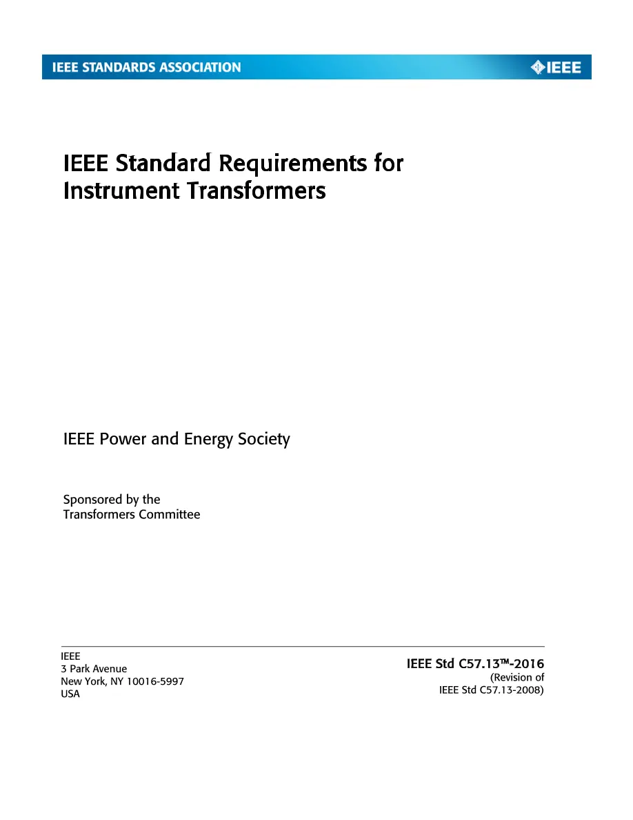 IEEE C57.13-2016 IEEE C57.13-2016 pdf