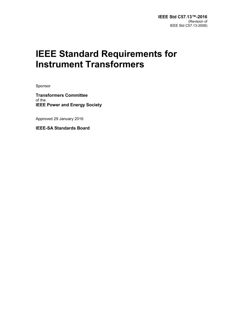IEEE C57.13-2016 IEEE C57.13-2016 pdf