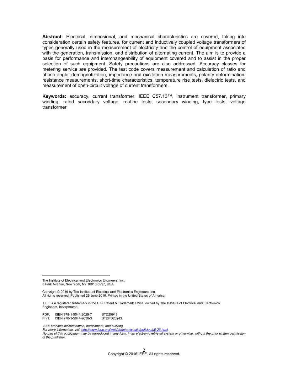 IEEE C57.13-2016 IEEE C57.13-2016 pdf