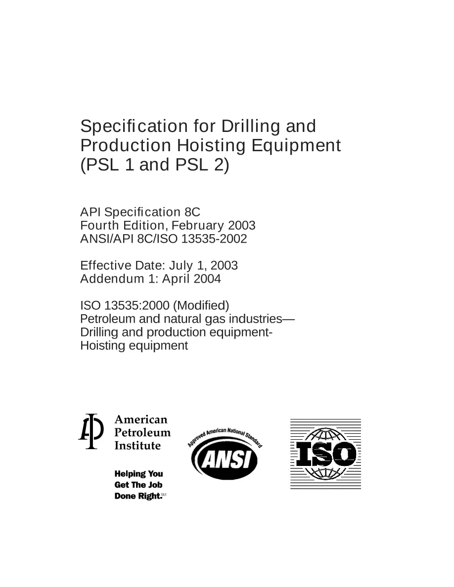 API Spec 8C API Spec 8C pdf