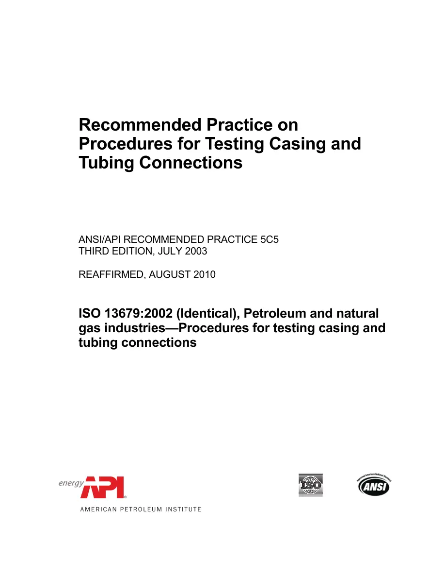 API RP 5C5 (R2015) API RP 5C5 (R2015) pdf