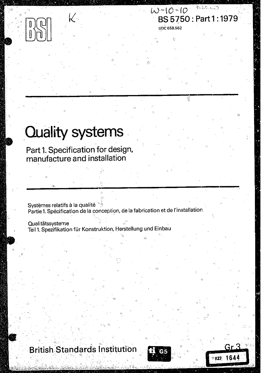 BS 5750-1:1979 BS 5750-1:1979 pdf