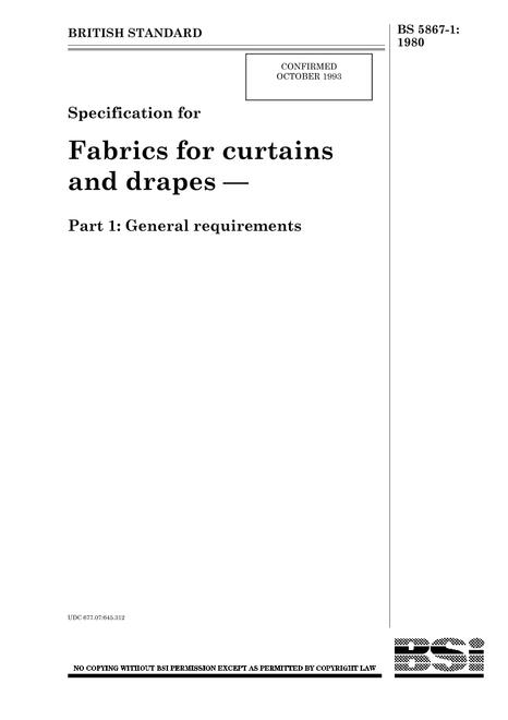 BS 5867-1:1980 BS 5867-1:1980 pdf