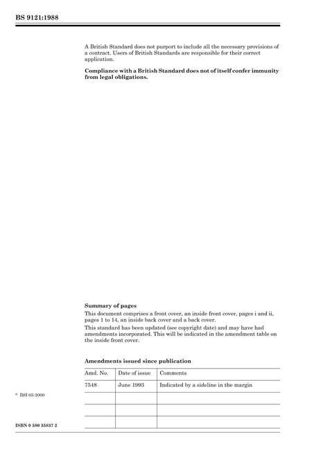 BS 9121:1988 BS 9121:1988 pdf