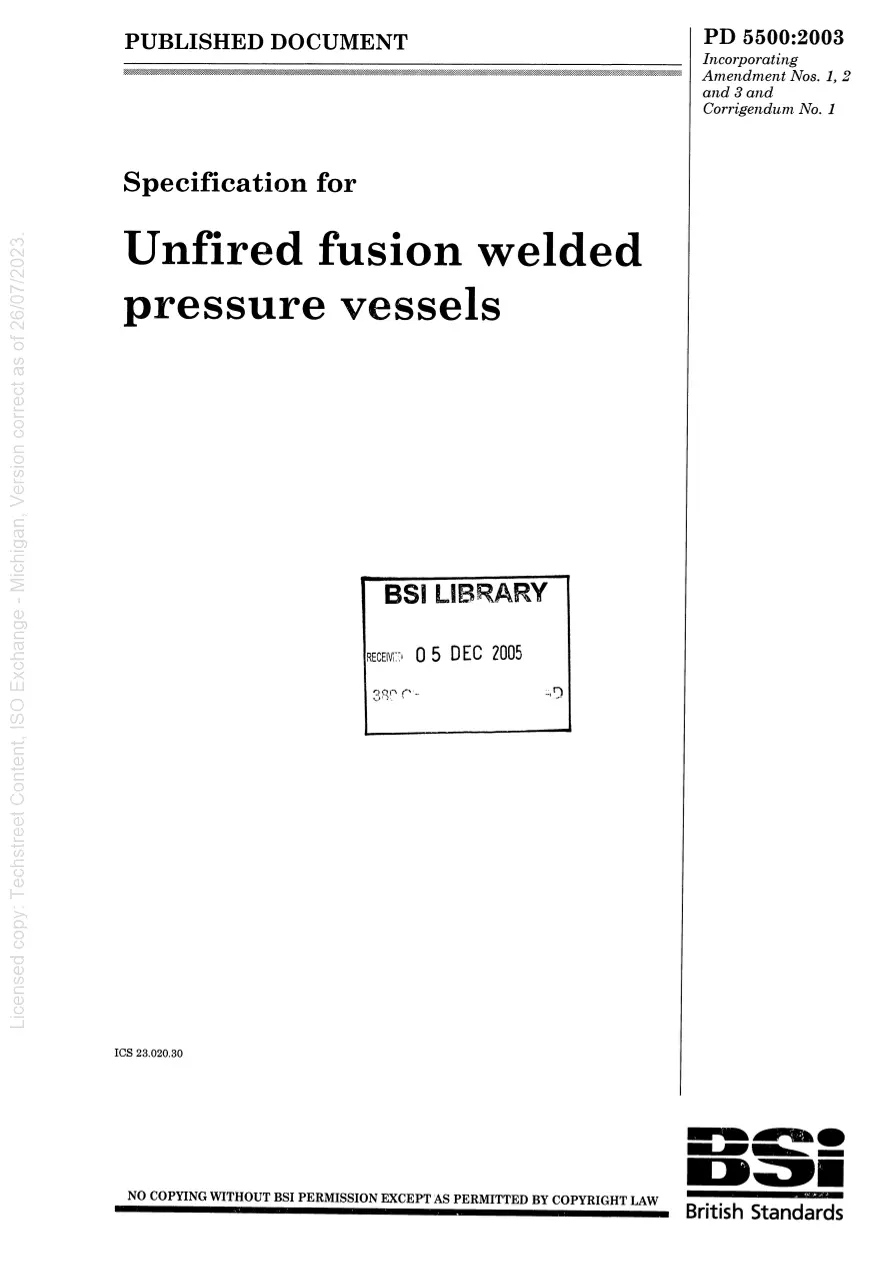 BS PD 5500:2003 pdf