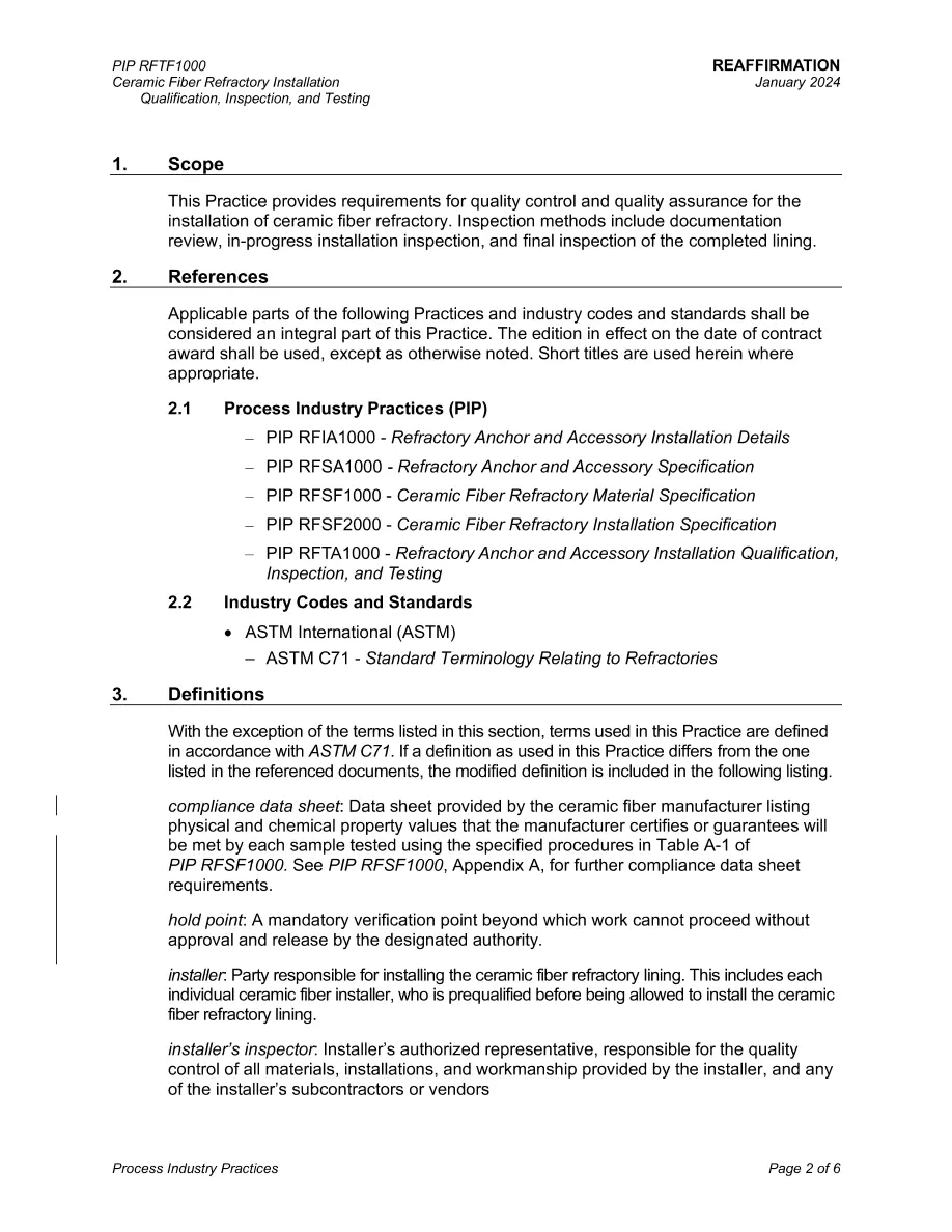 PIP RFTF1000 PIP RFTF1000 pdf