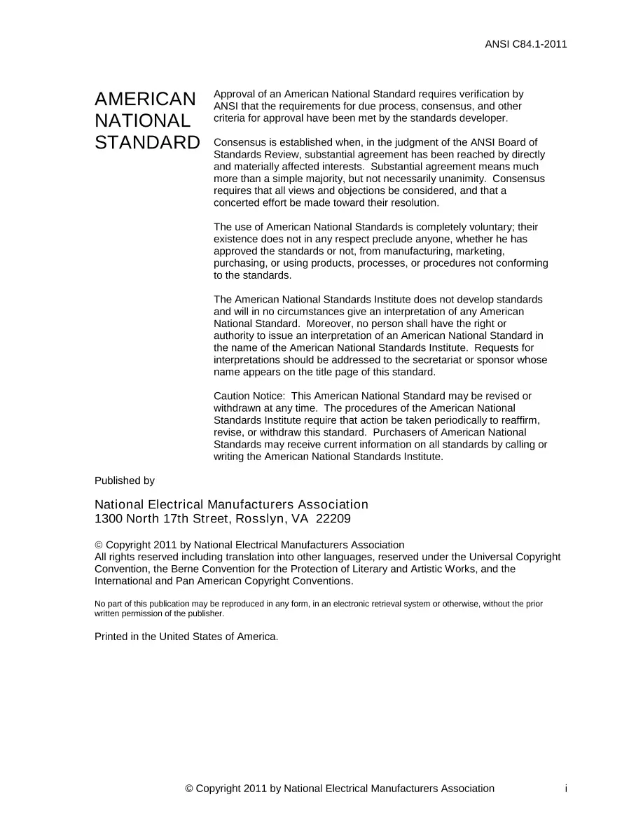 NEMA C84.1-2011 NEMA C84.1-2011 pdf