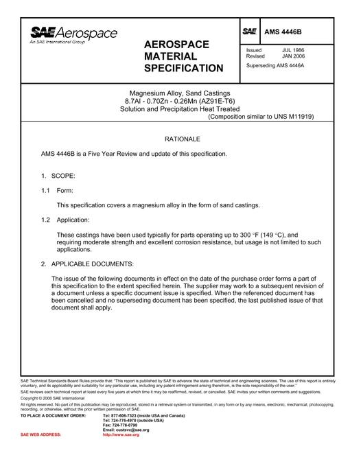 SAE AMS4446B SAE AMS4446B pdf