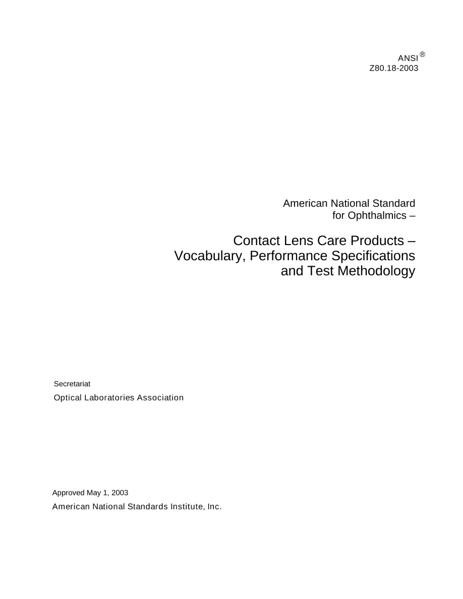 ANSI Z80.18-2003 pdf