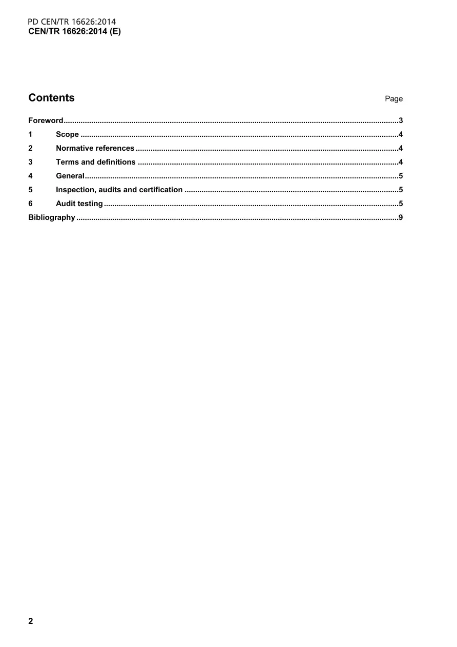 BS PD CEN/TR 16626:2014 BS PD CEN/TR 16626:2014 pdf
