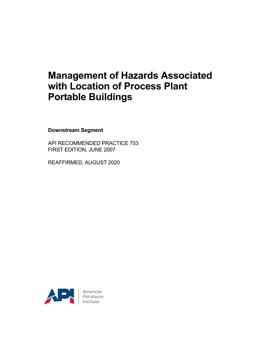 API RP 753 (R2020) API RP 753 (R2020) pdf