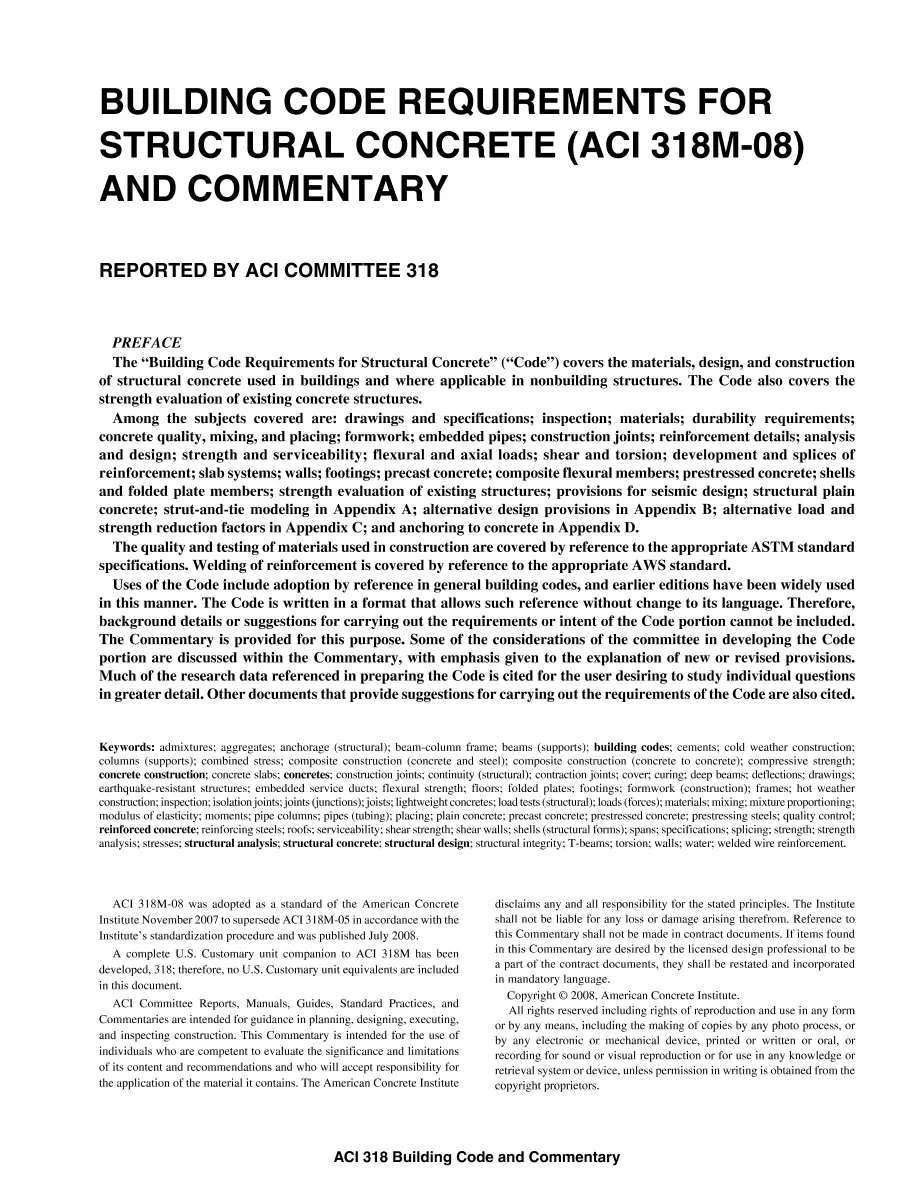 ACI 318M-08 pdf