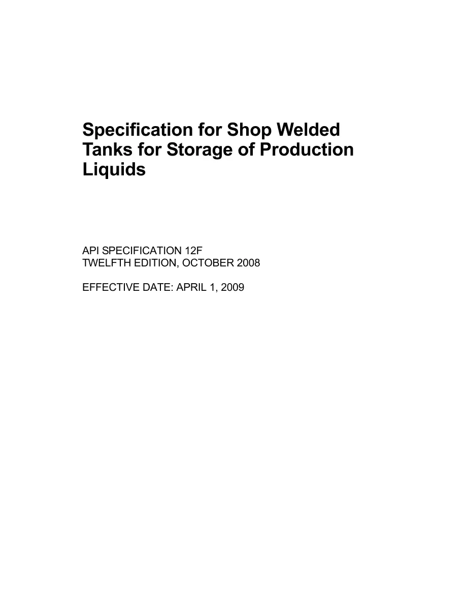 API Spec 12F API Spec 12F pdf