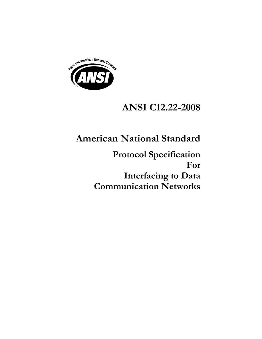 ANSI C12.22-2008 ANSI C12.22-2008 pdf