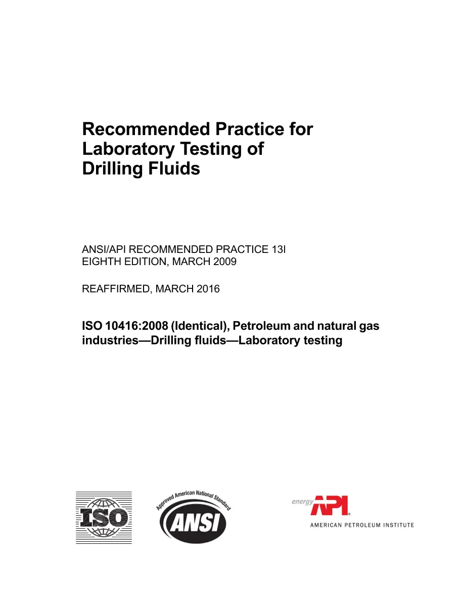 API RP 13I (R2016) API RP 13I (R2016) pdf