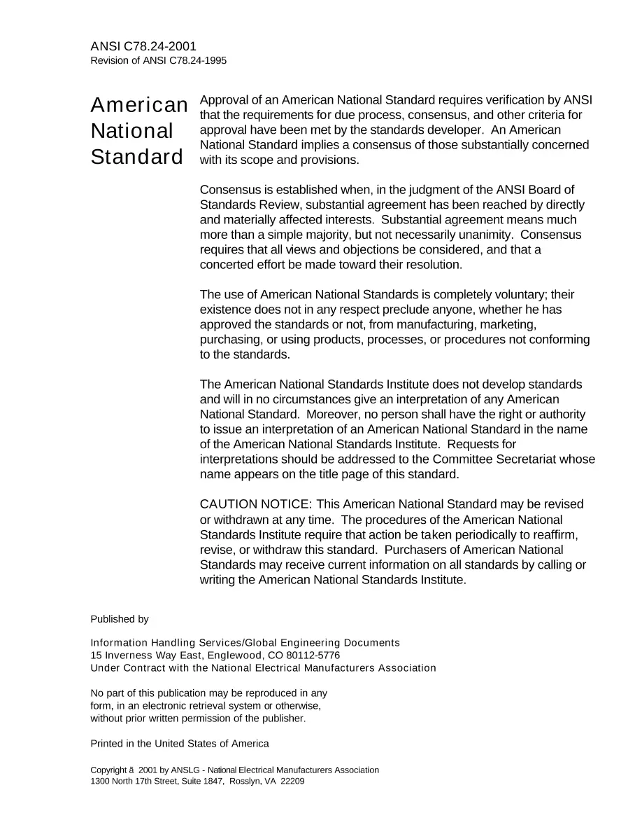 ANSI C78.24-2001 pdf
