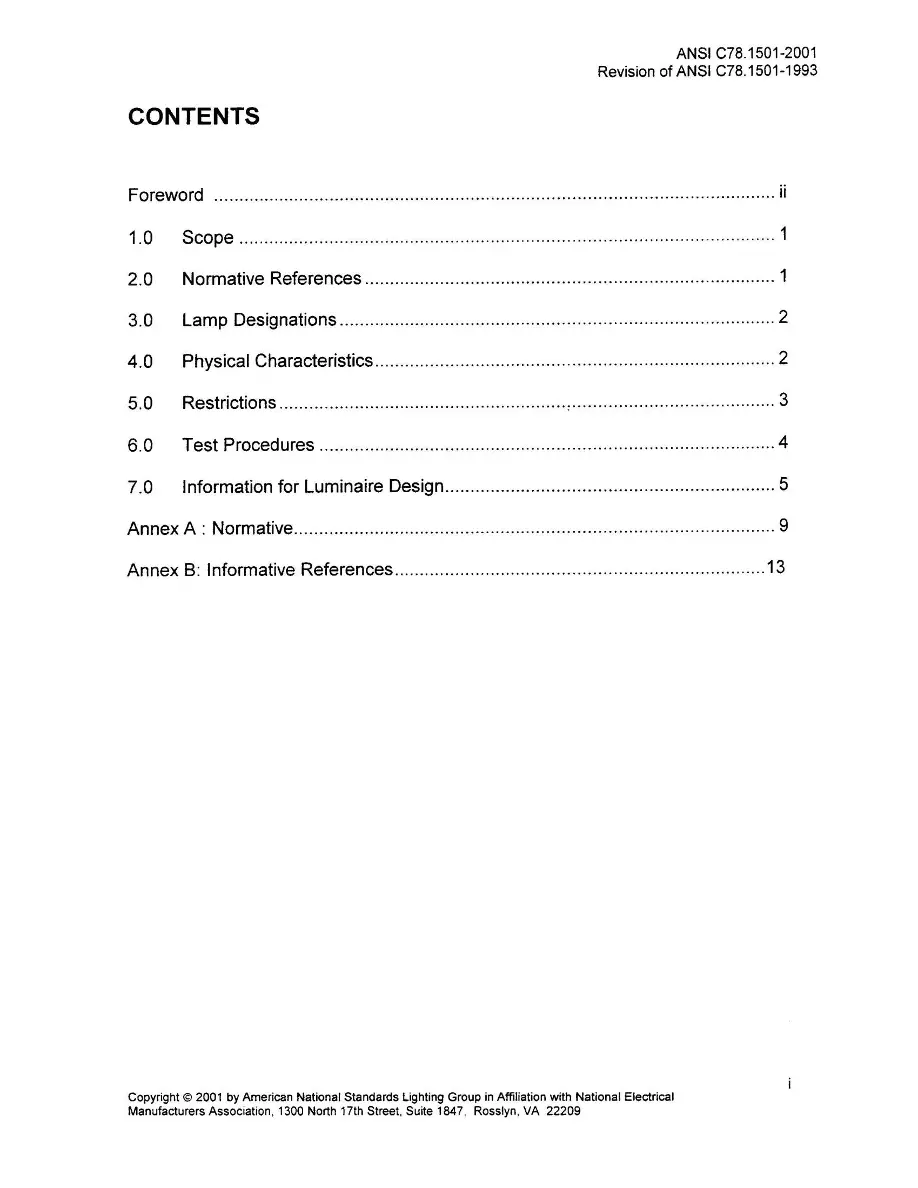 ANSI C78.1501-2001 pdf
