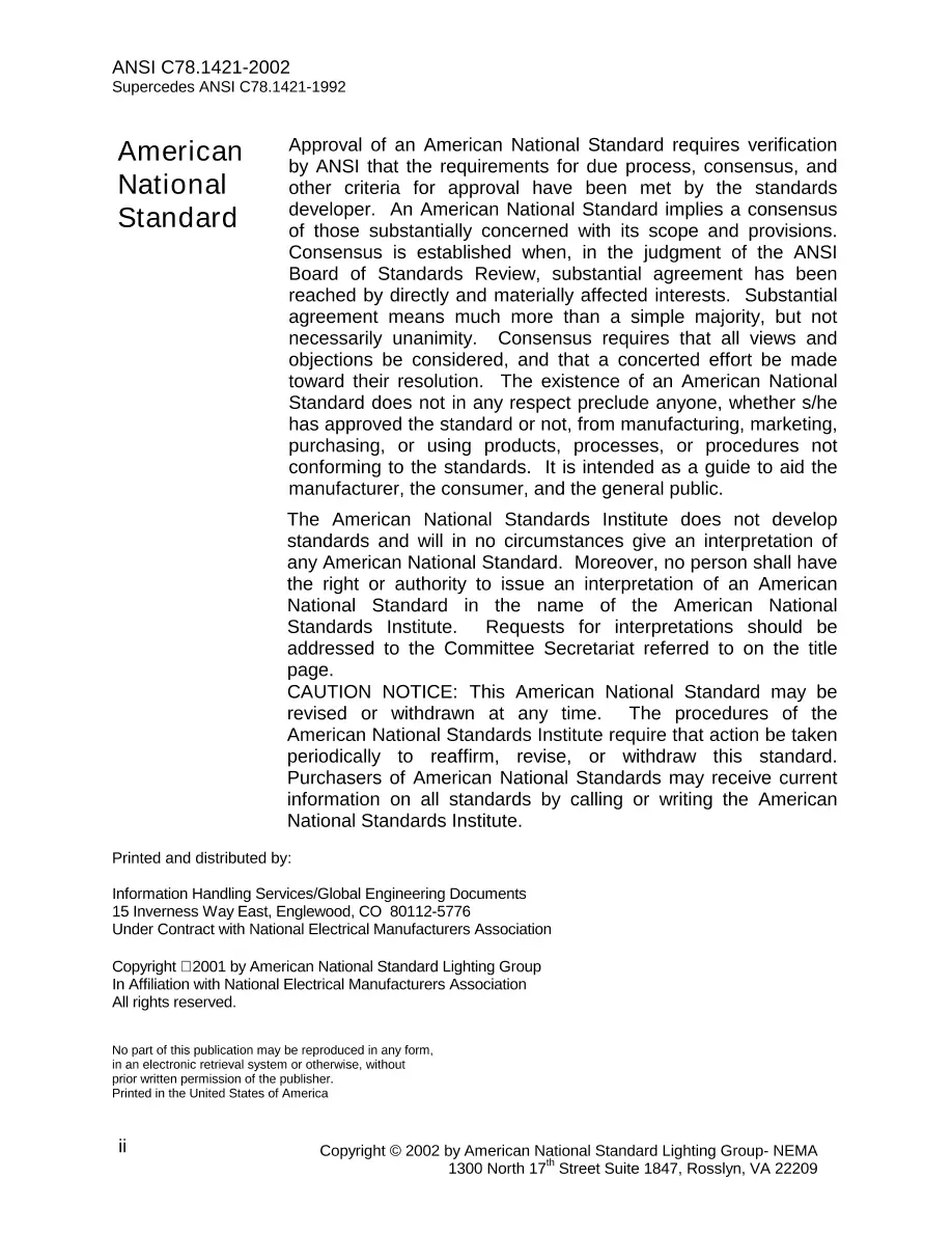 ANSI C78.1421-2002 pdf