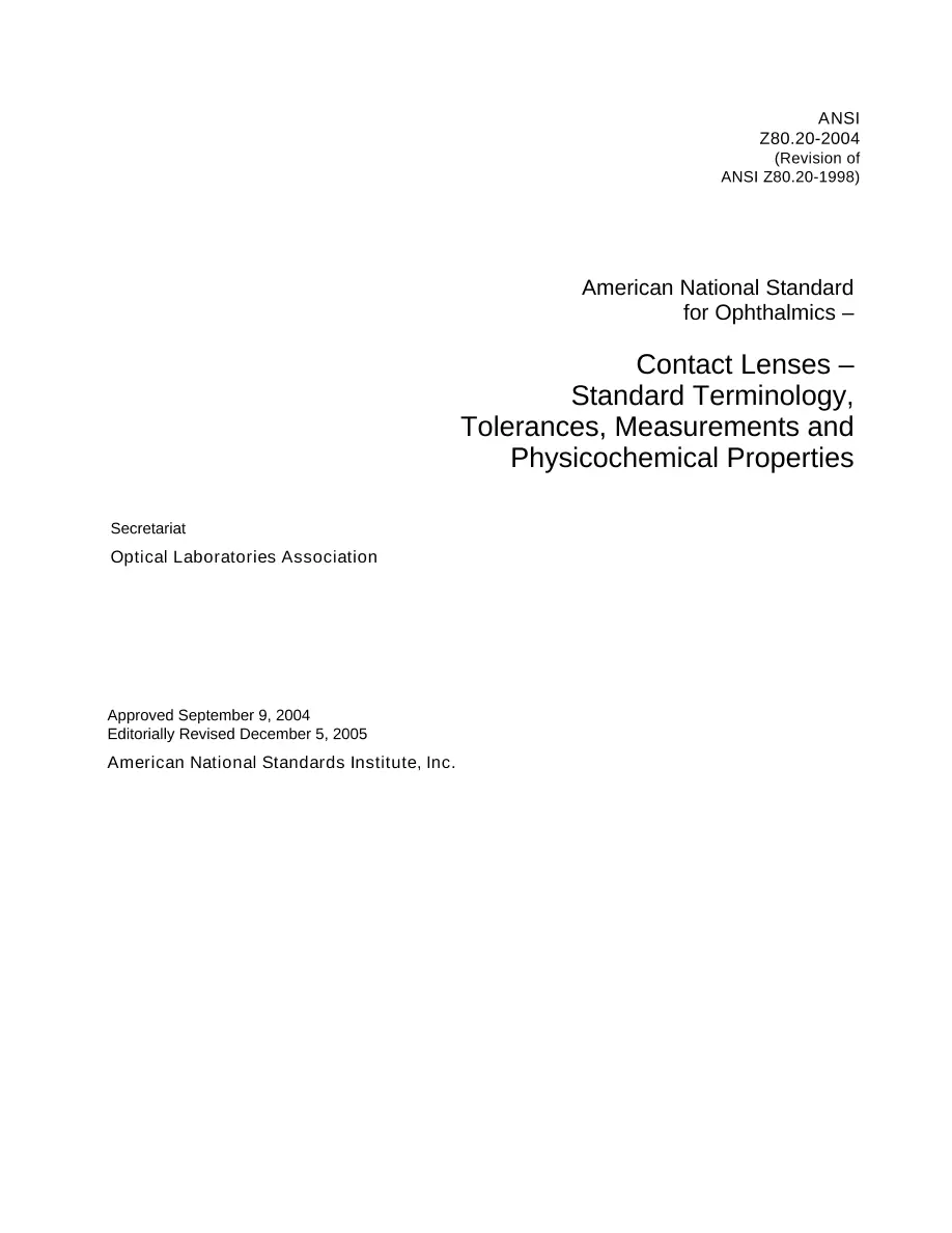 ANSI Z80.20-2004 pdf