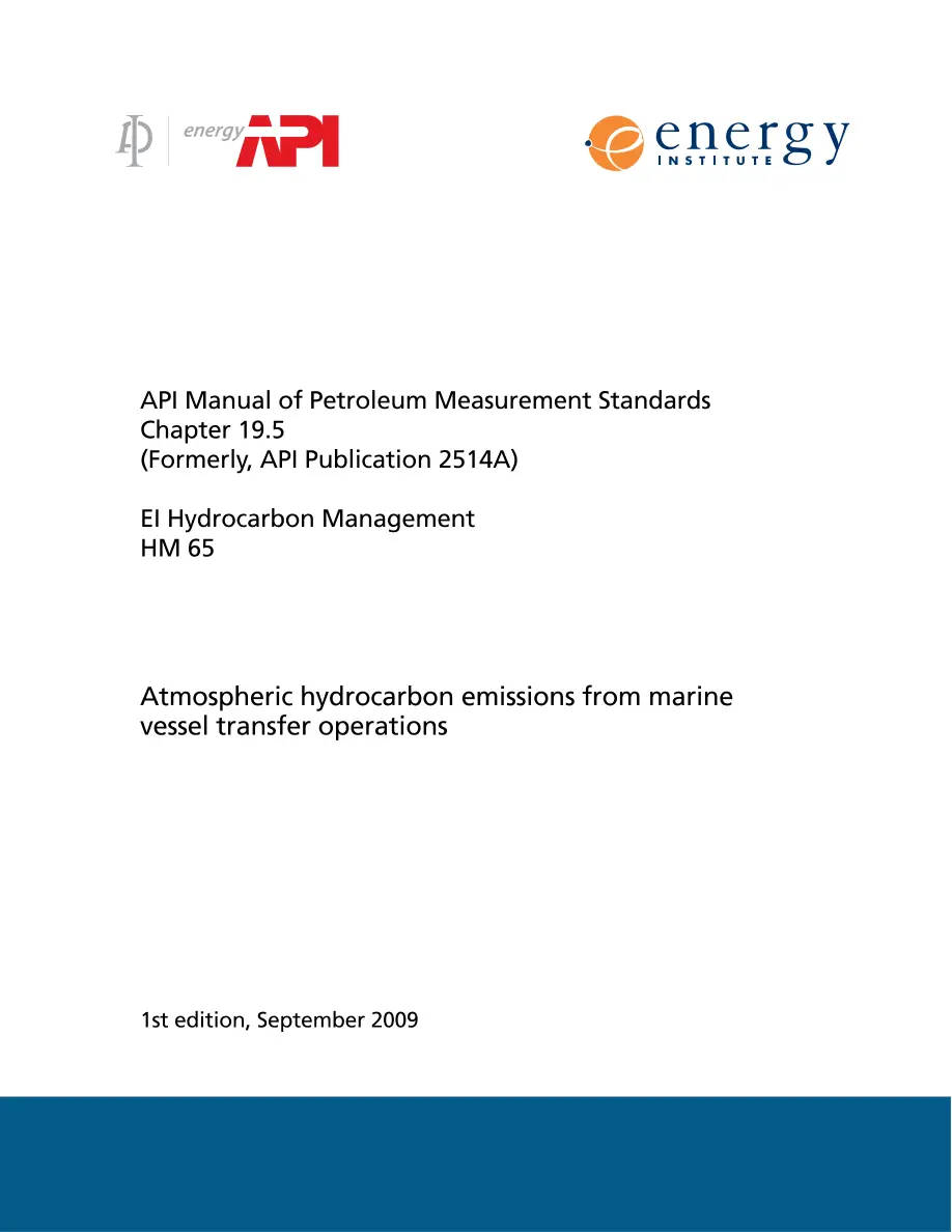 API MPMS Chapter 19.5/EI HM 65 API MPMS Chapter 19.5/EI HM 65 pdf