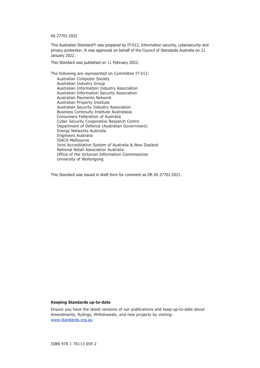 AS 27701:2022 AS 27701:2022 pdf