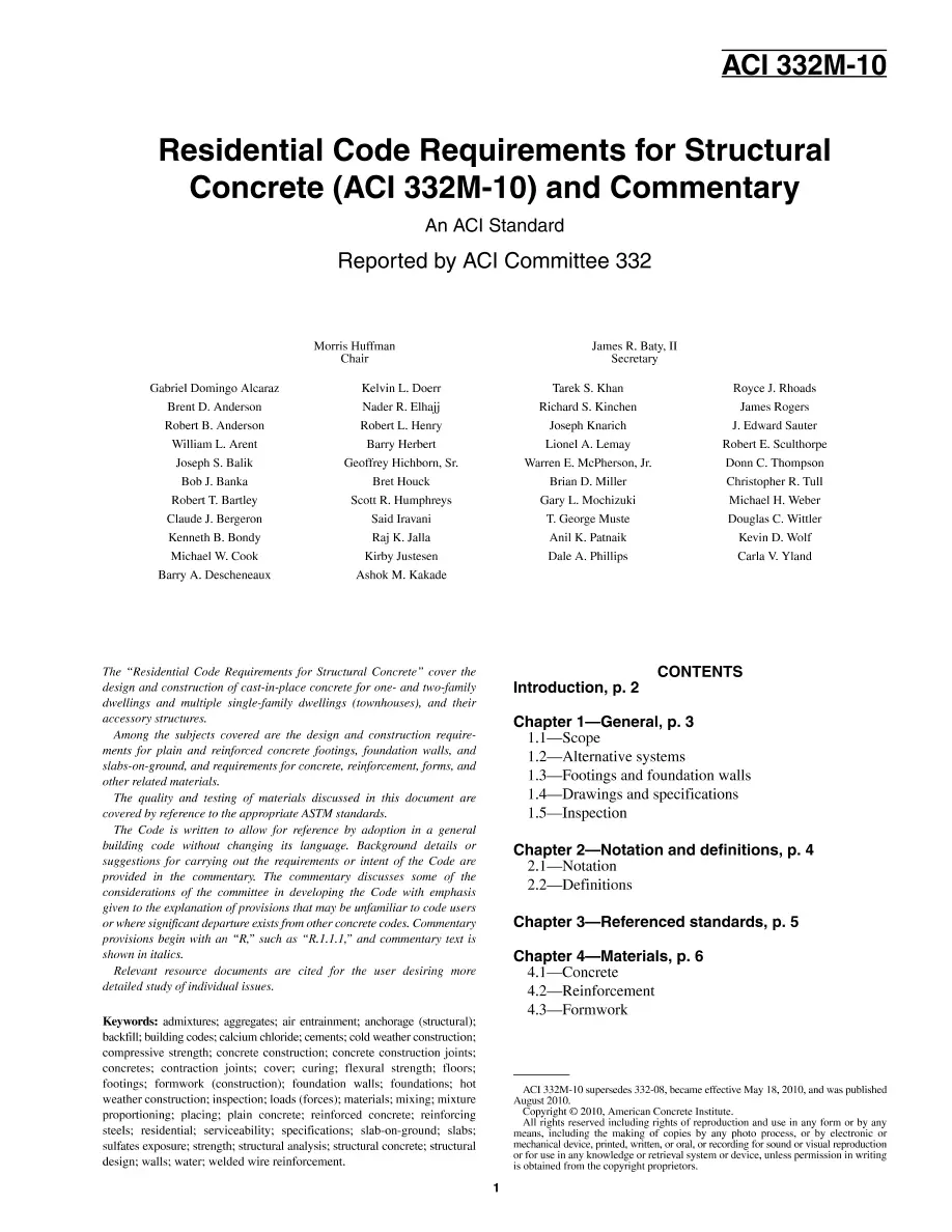 ACI 332M-10 pdf