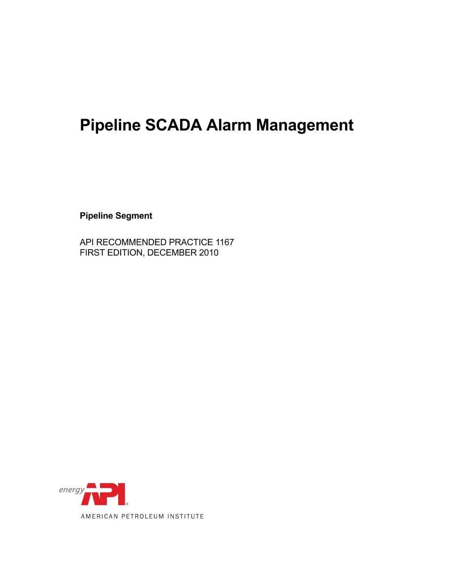 API RP 1167 API RP 1167 pdf