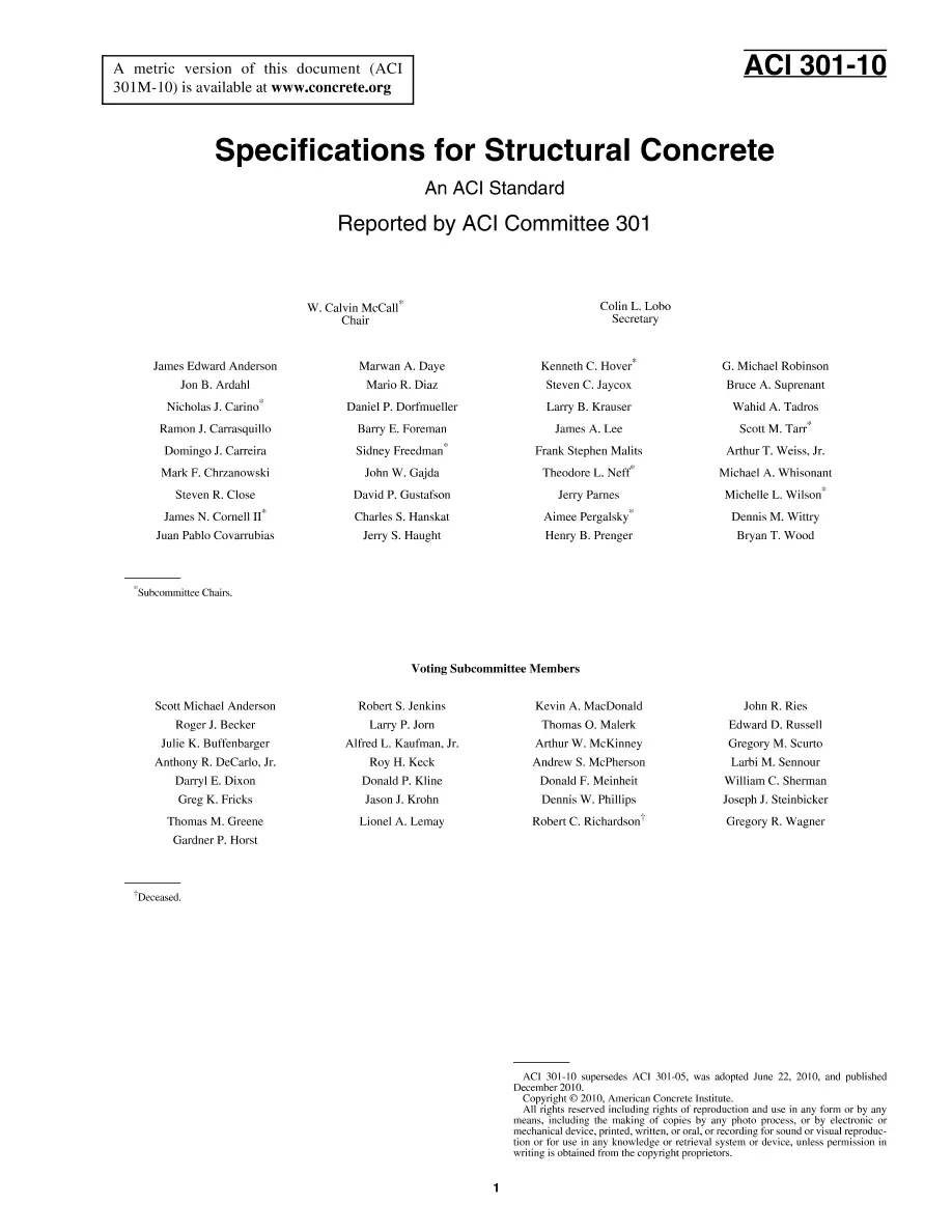 ACI 301-10 ACI 301-10 pdf