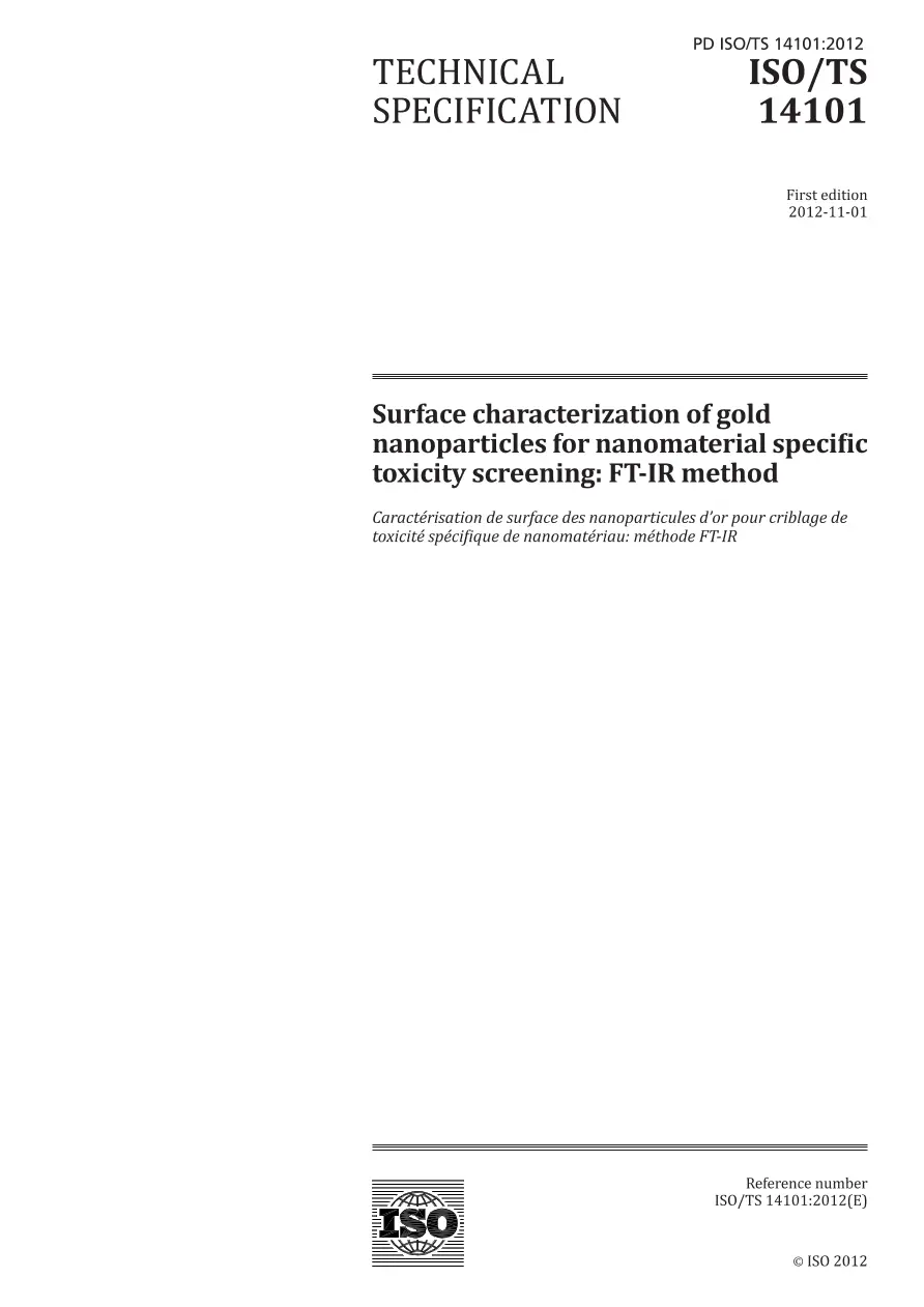BS PD ISO/TS 14101:2012 pdf