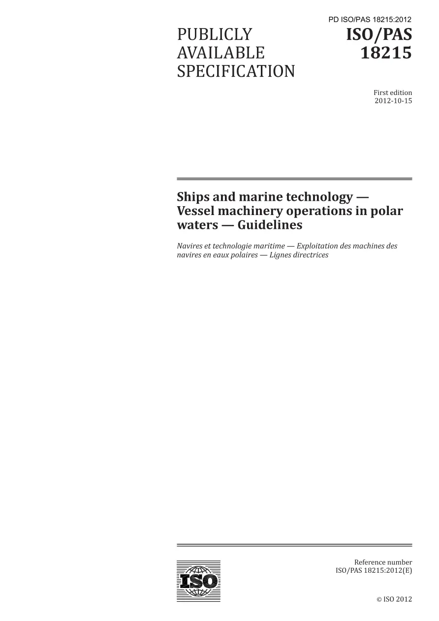 BS PD ISO/PAS 18215:2012 pdf