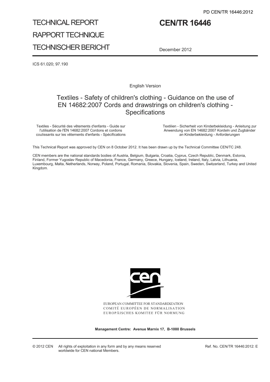 BS PD CEN/TR 16446:2012 BS PD CEN/TR 16446:2012 pdf