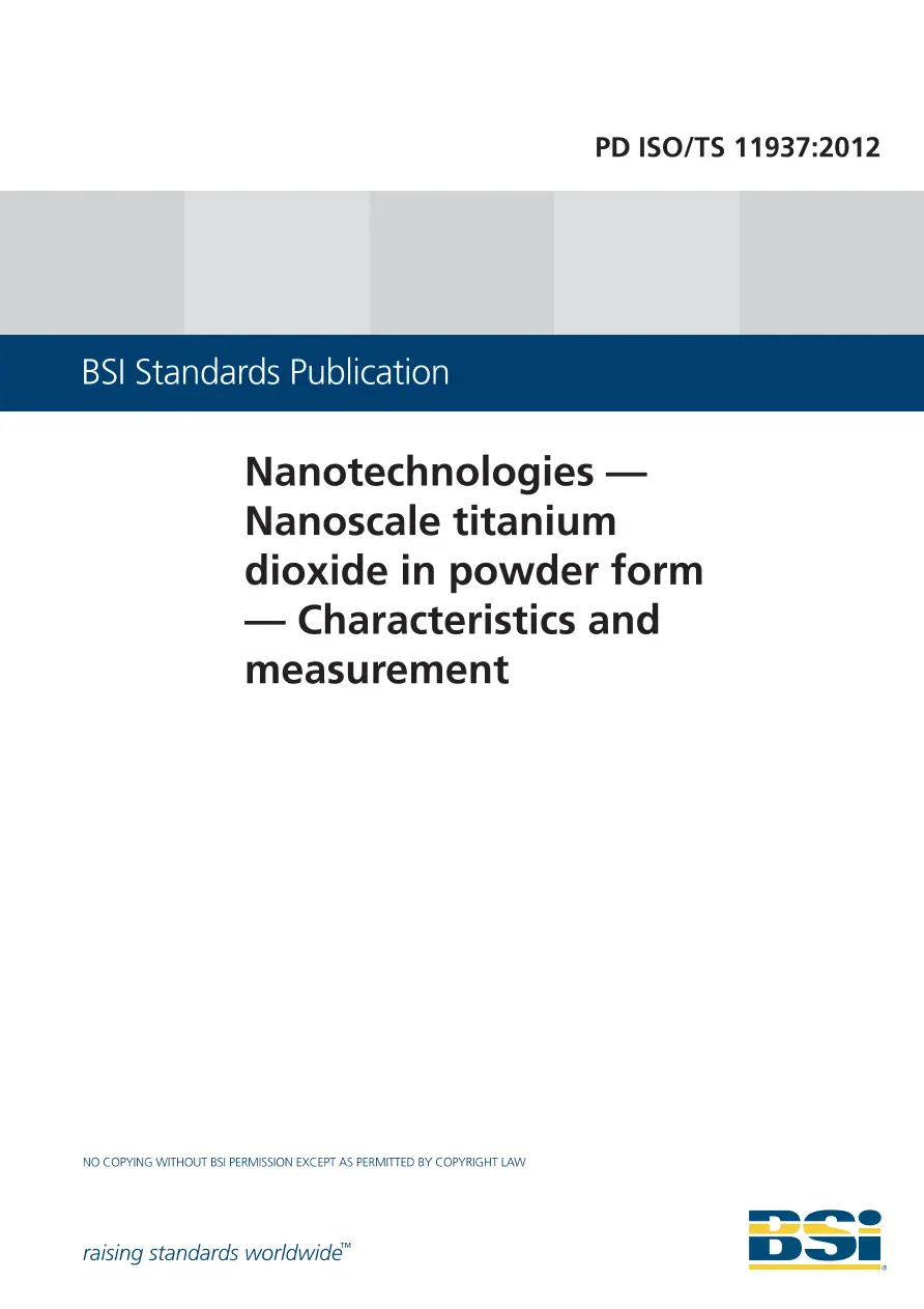 BS PD ISO/TS 11937:2012 pdf