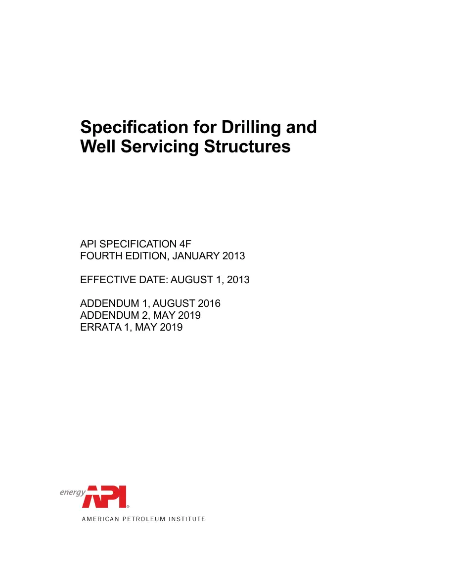 API Spec 4F pdf