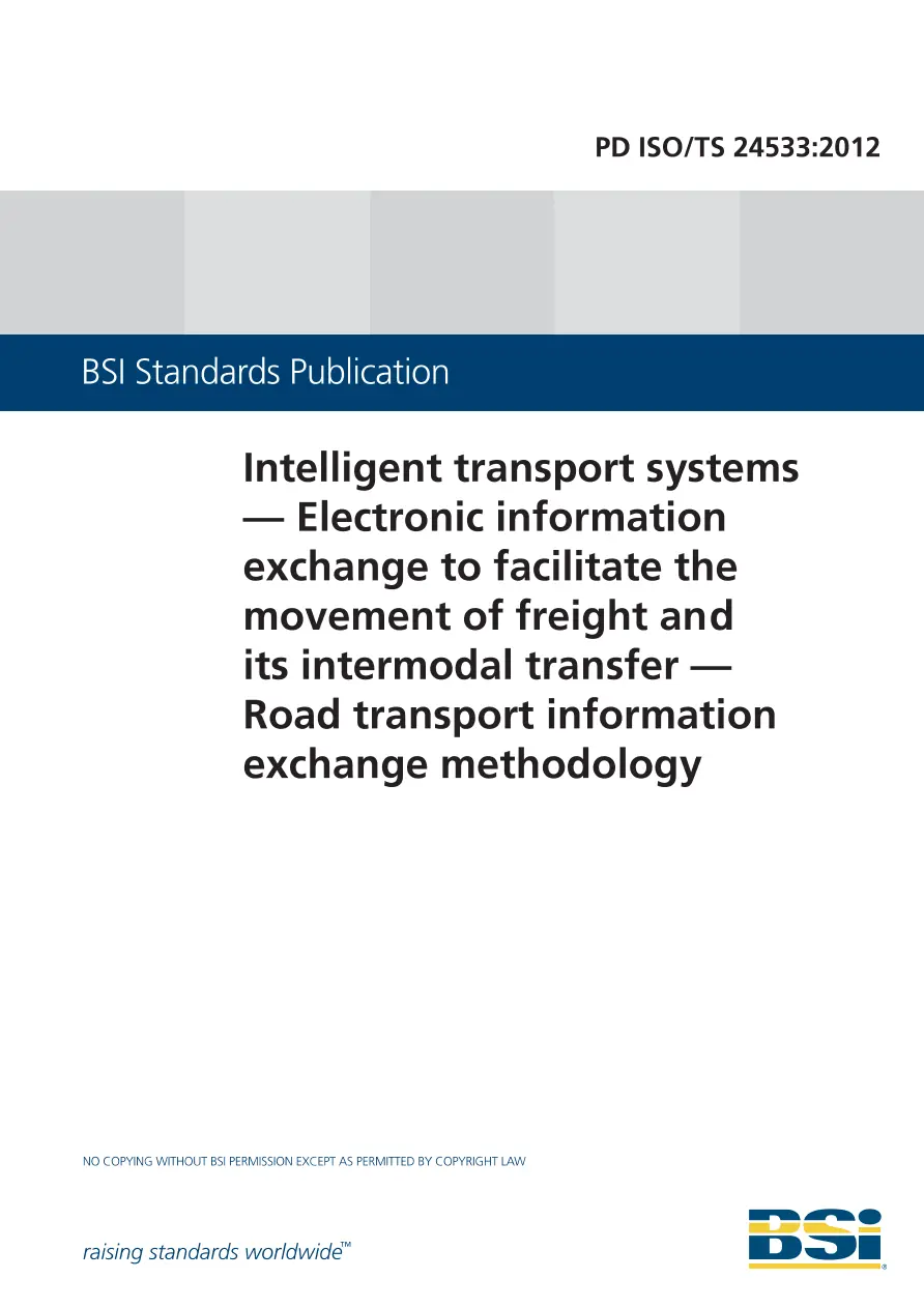 BS PD ISO/TS 24533:2012 BS PD ISO/TS 24533:2012 pdf