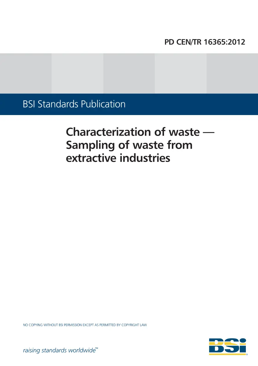 BS PD CEN/TR 16365:2012 BS PD CEN/TR 16365:2012 pdf