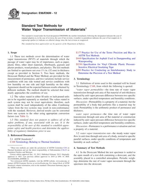 ASTM E96/E96M-12 pdf
